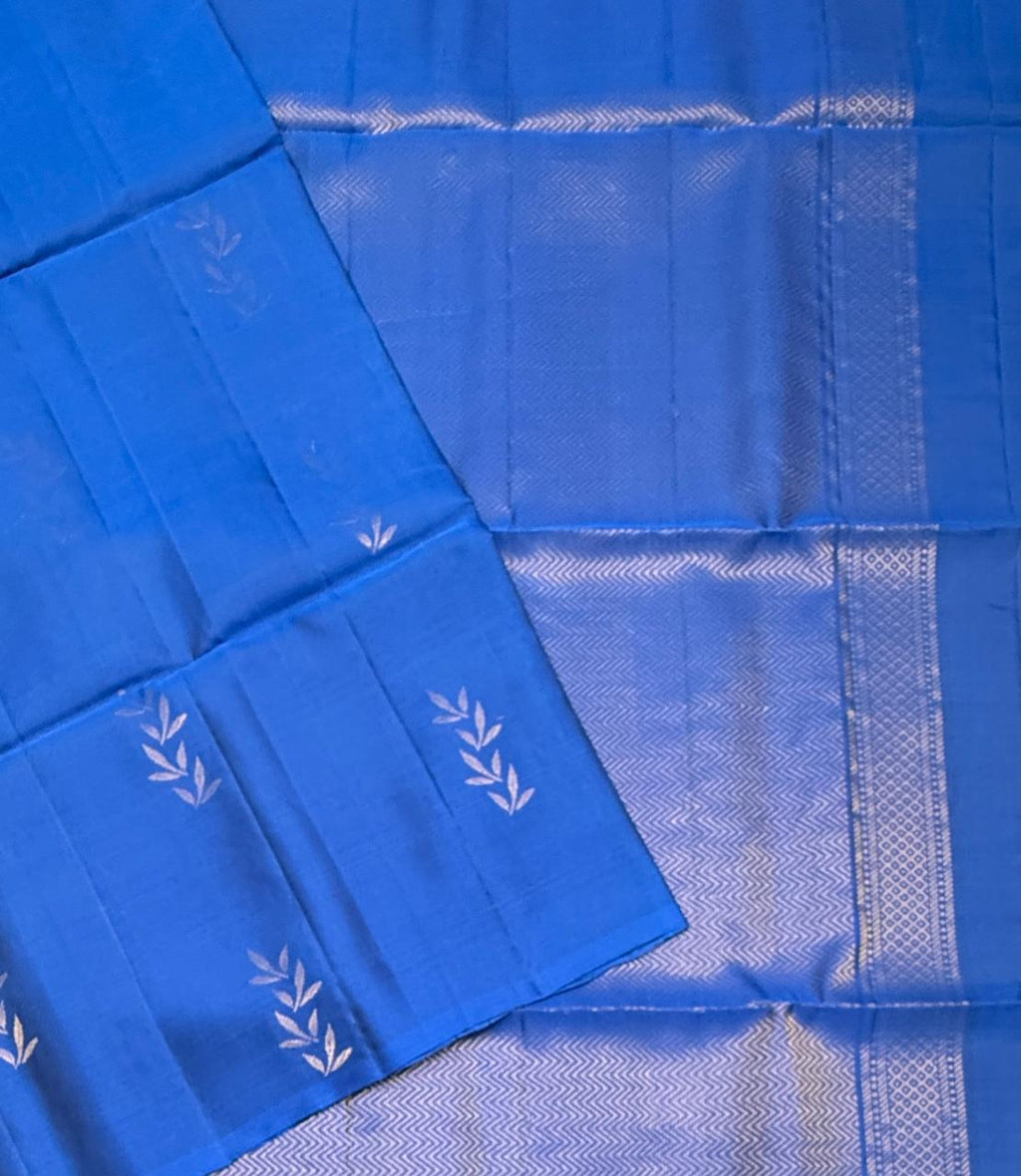 VSM328 - peacock blue color body, pallu , blouse&nbsp;