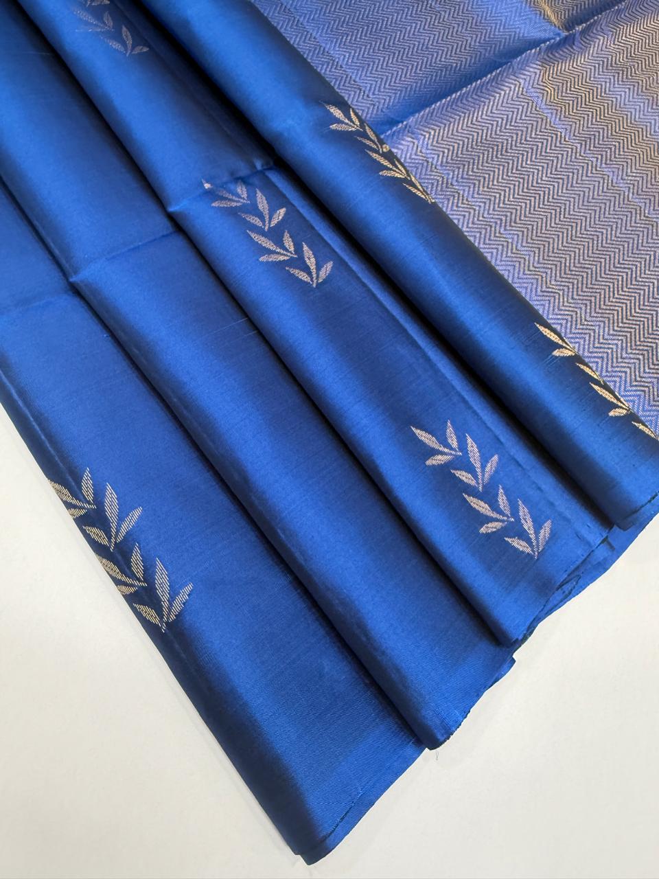 VSM328 - peacock blue color body, pallu , blouse&nbsp;