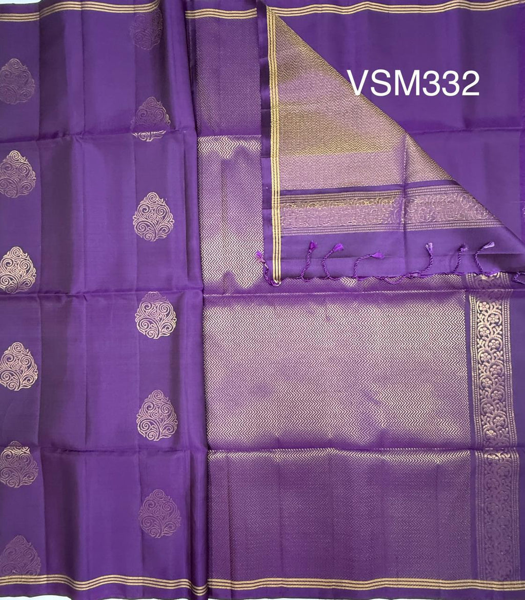 VSM332 - violet color body, pallu , blouse&nbsp;