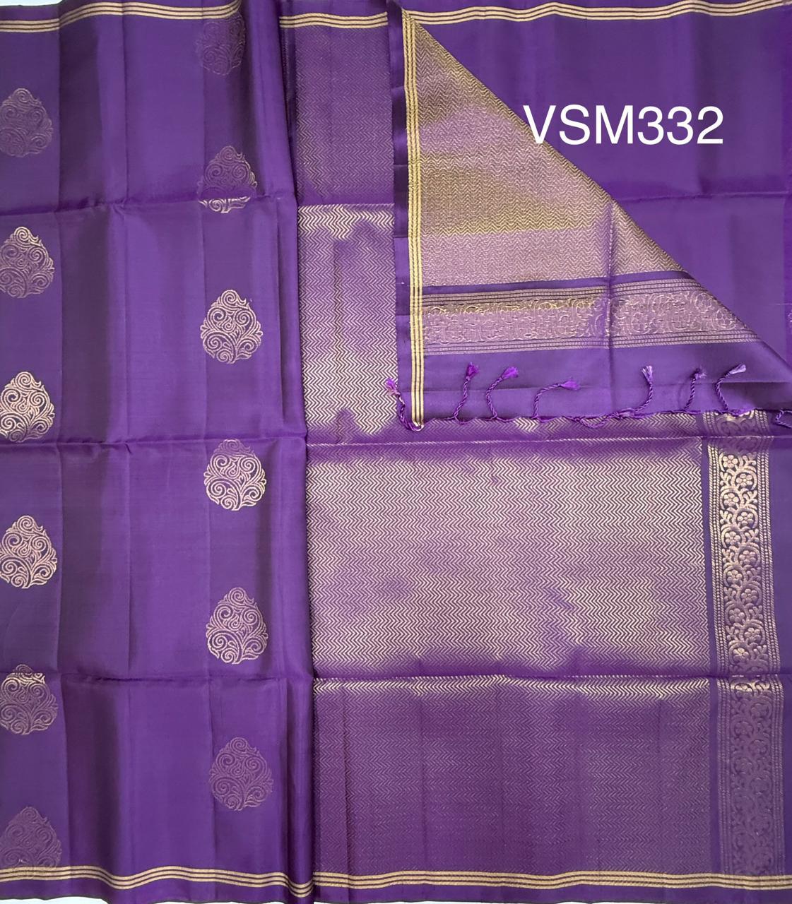 VSM332 - violet color body, pallu , blouse&nbsp;