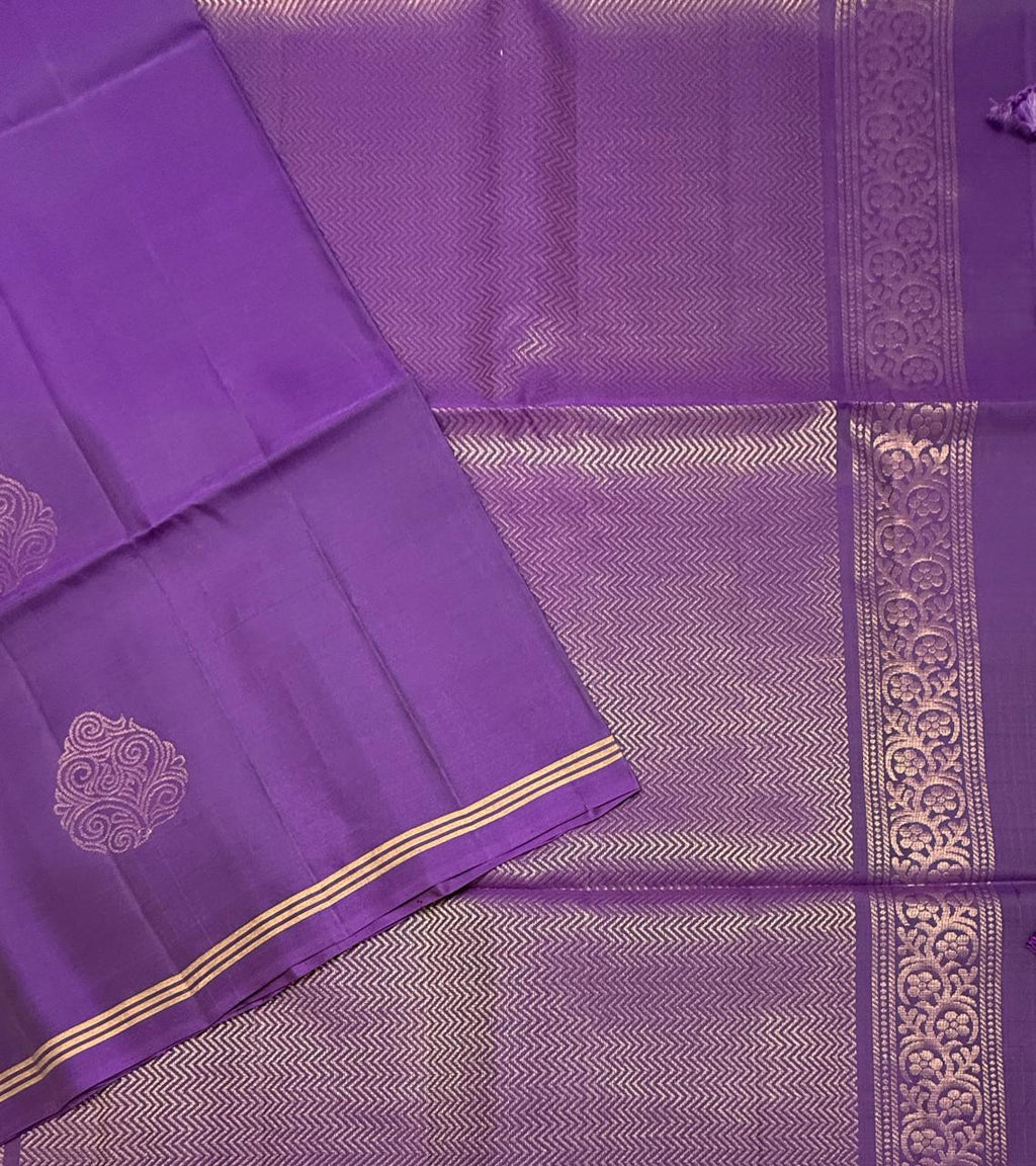 VSM332 - violet color body, pallu , blouse&nbsp;