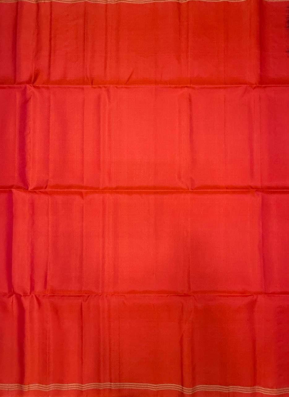 VSM334 - pinkish orange color body, pallu , blouse&nbsp;