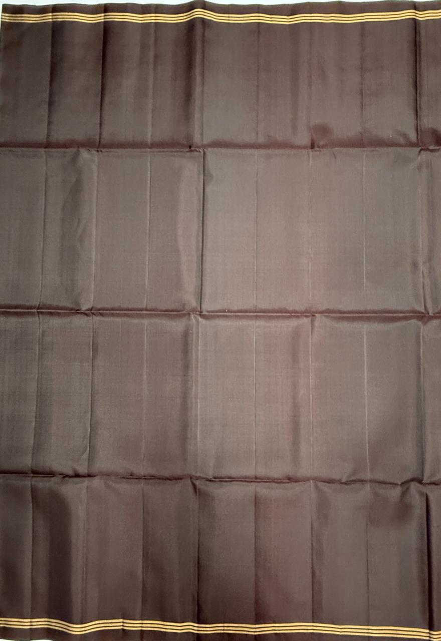 VSM336 - dark brown color body, pallu , blouse&nbsp;