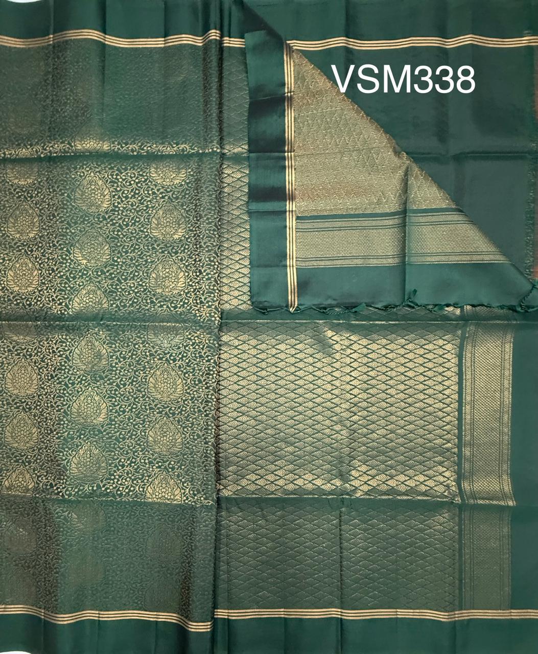 VSM338 - dark green color body, pallu , blouse&nbsp;