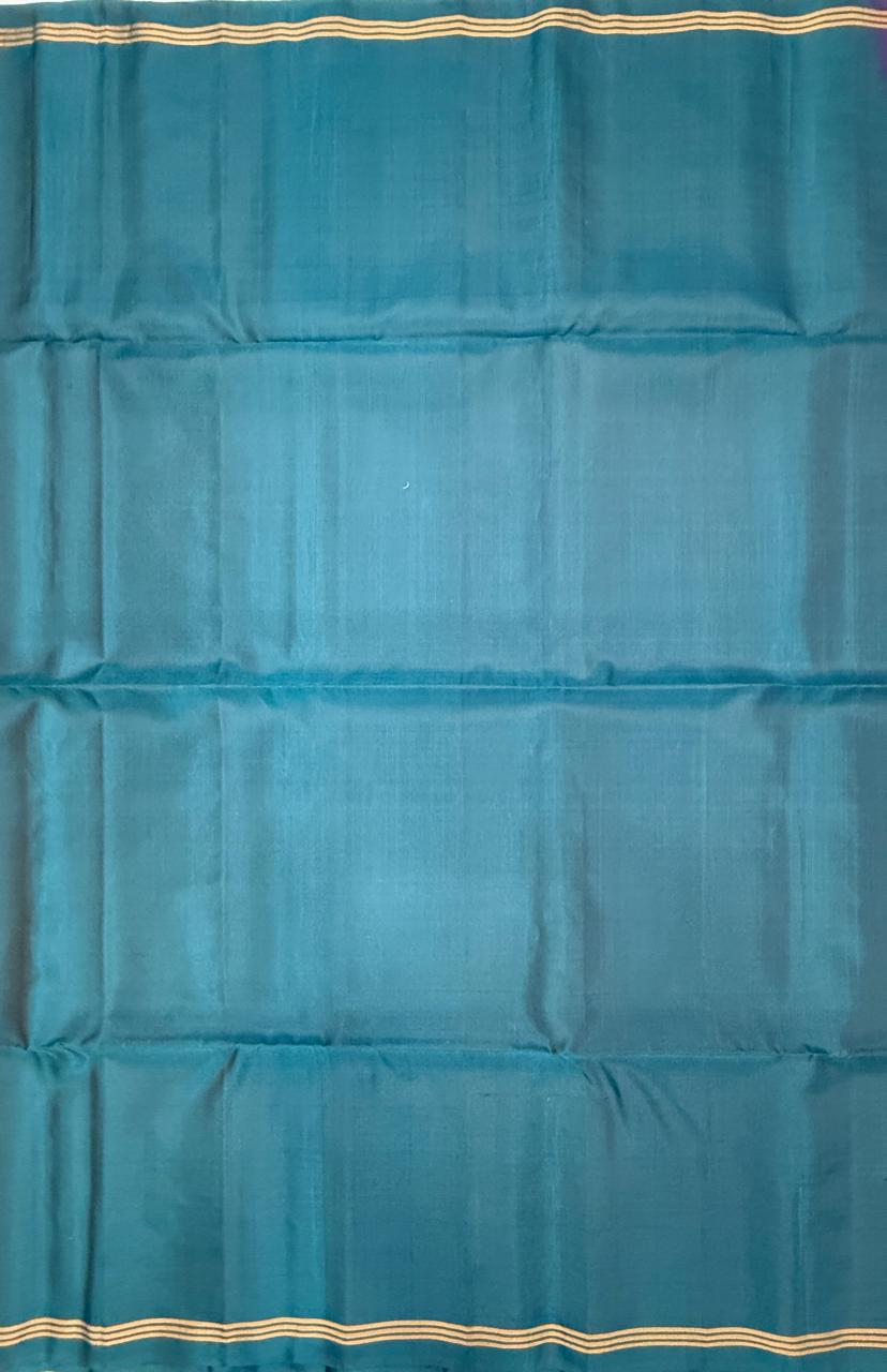 VSM333 - peacock blue color body, pallu , blouse&nbsp;