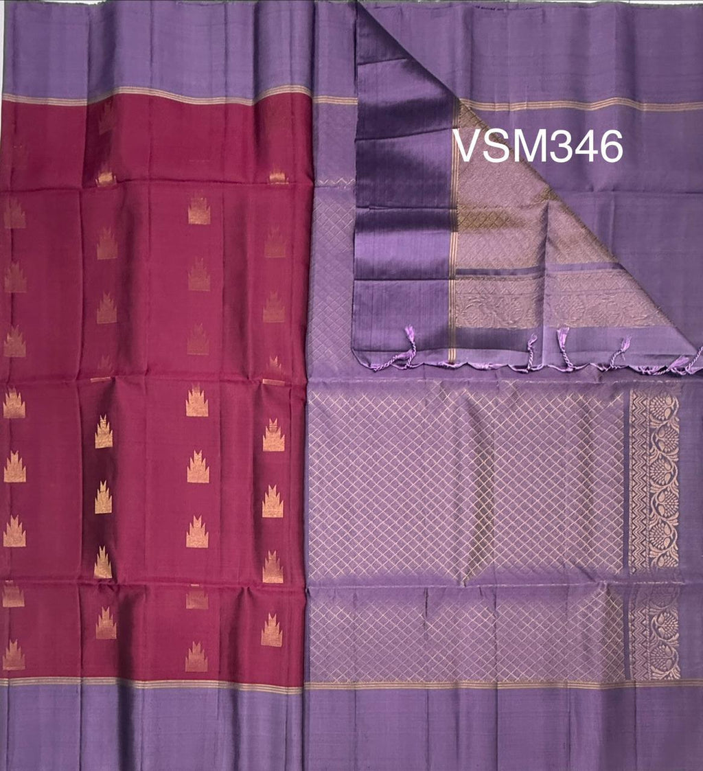 VSM346 - purple color body , lavender color pallu , blouse&nbsp;