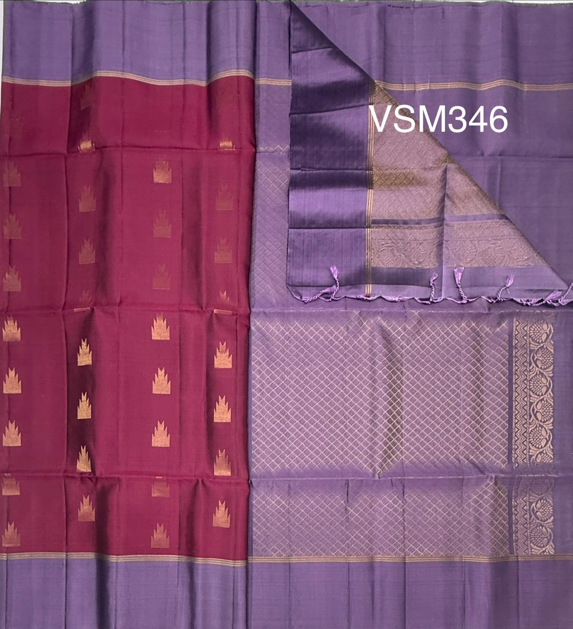 VSM346 - purple color body , lavender color pallu , blouse&nbsp;