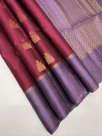 VSM346 - purple color body , lavender color pallu , blouse&nbsp;