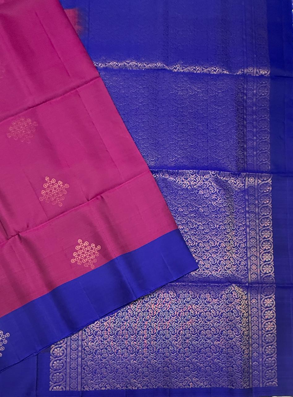 VSM344 - purple color body , ink blue color pallu , blouse&nbsp;