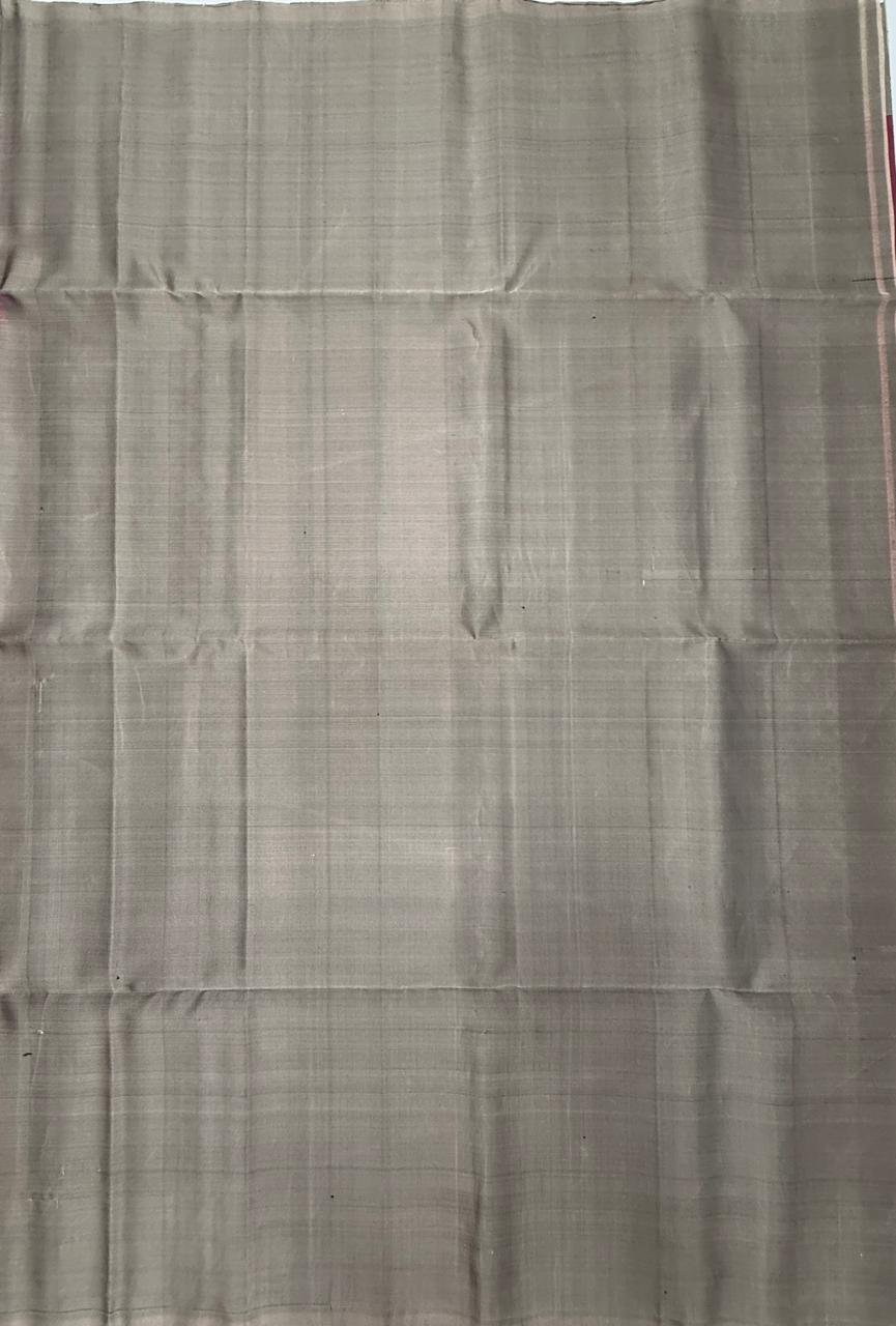 VSM360 - dusky pink color body , grey color pallu , blouse&nbsp;