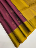 VSM357 - purple color body , yellow with green color pallu , blouse&nbsp;