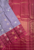 VSM310 - lavender color body , dusky pink color pallu , blouse&nbsp;