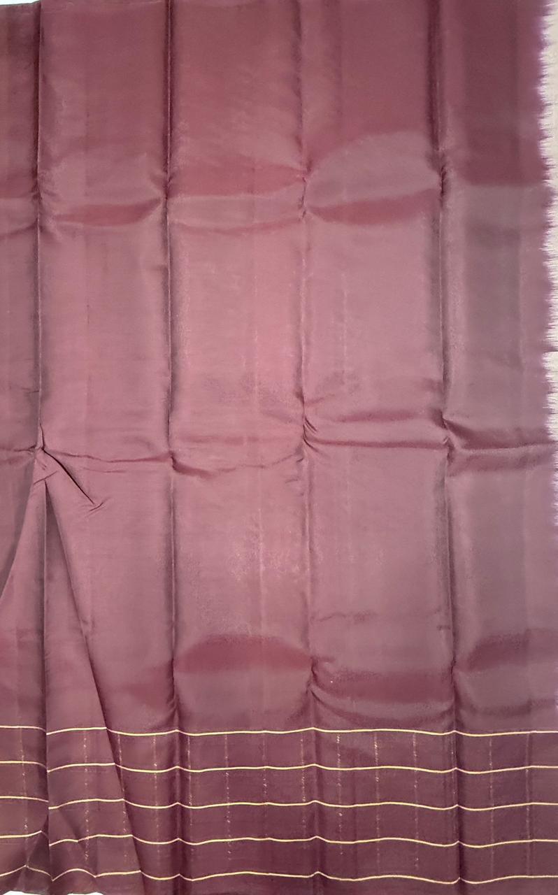 VSM308 - chocolate brown color body , coffee brown color pallu , blouse&nbsp;