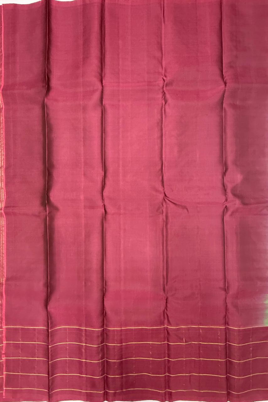 VSM309 - pastel green color body , dusky pink color pallu , blouse&nbsp;
