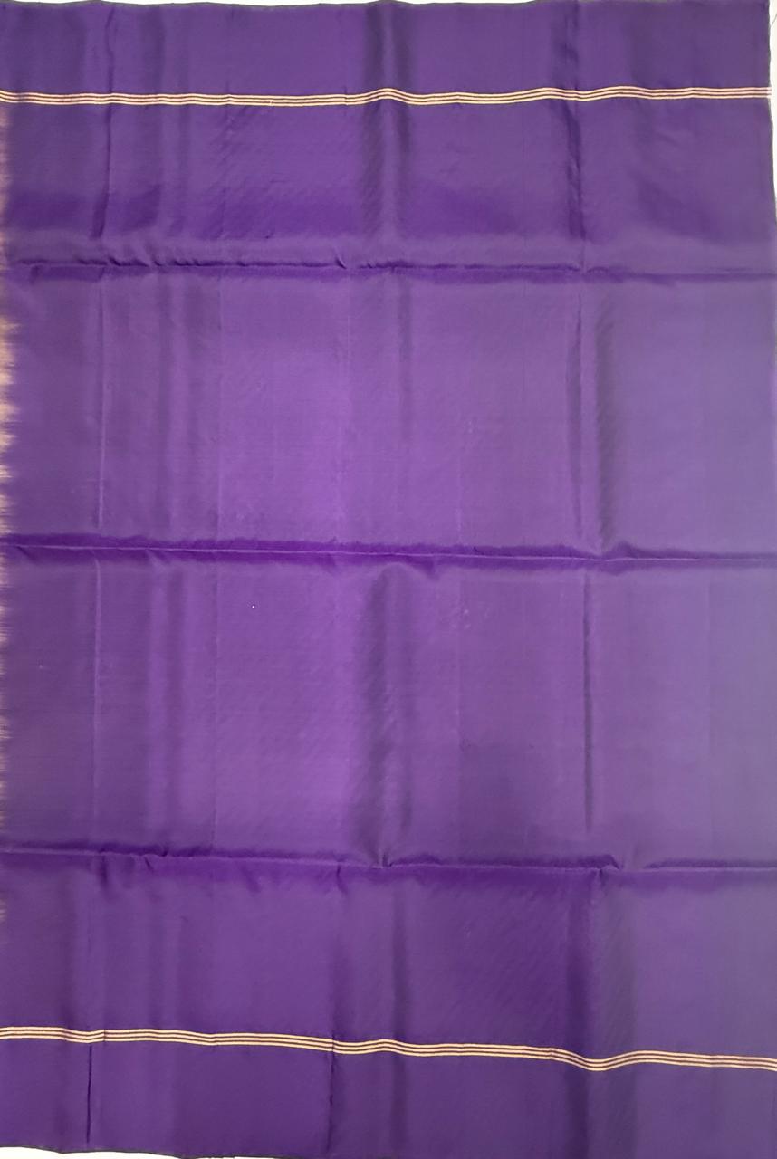 VSM365 - chocolate brown color body , violet color pallu , blouse&nbsp;