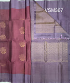 VSM367 - dusky pink color body , lavender color pallu , blouse&nbsp;