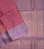 VSM367 - dusky pink color body , lavender color pallu , blouse&nbsp;