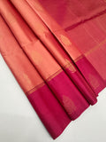 VSM370 - peach color body ,&nbsp; rani pink color pallu , blouse&nbsp;