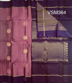 VSM364 - dusky pink color body&nbsp; violet color pallu , blouse&nbsp;