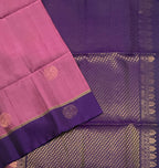 VSM364 - dusky pink color body&nbsp; violet color pallu , blouse&nbsp;