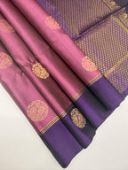 VSM364 - dusky pink color body&nbsp; violet color pallu , blouse&nbsp;