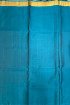 VST270 - navy blue color body , blue color pallu , blouse - Pure silk saree