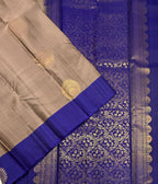 VSCB623 - onion pink color body , ink blue color pallu , blouse - Pure silk saree