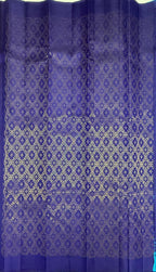 VSBL410- blue color body , navy blue color pallu , blouse - Pure silk saree