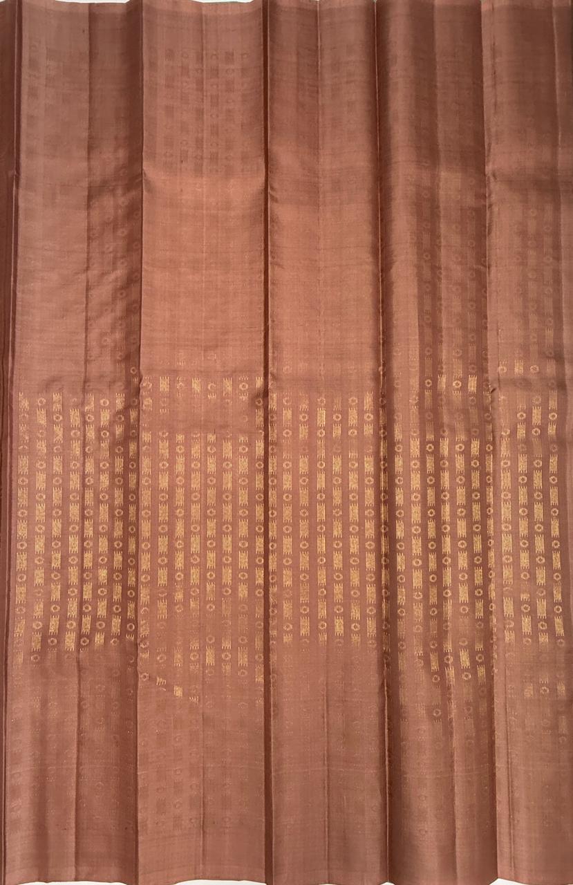 VSBL418 - pastel blue color body , onion pink color pallu , blouse - Pure silk saree