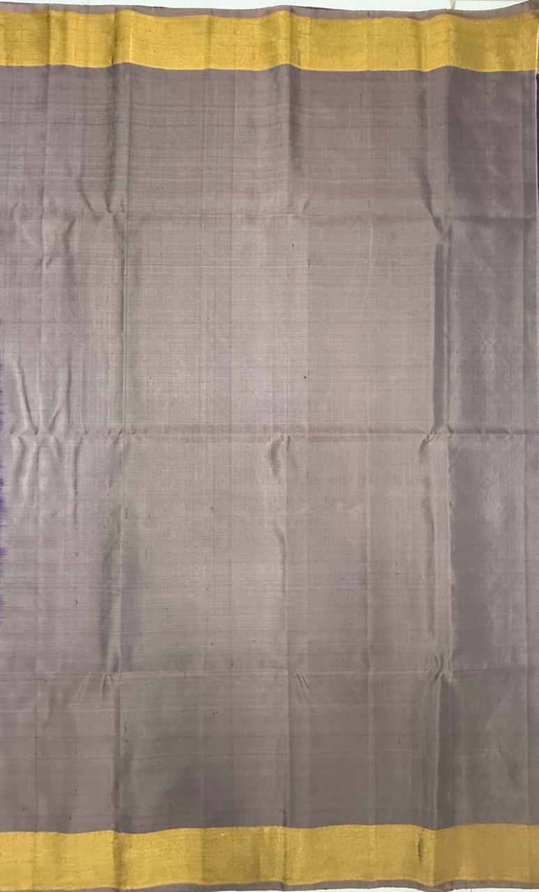 VSZB252 - violet color body , light lavender color pallu , blouse - Pure silk saree