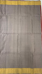 VSZB253 - maroon color body , light lavender color pallu , blouse - Pure silk saree