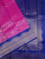 VSA668 - purple violet color body , blue color pallu , blouse pure silk saree