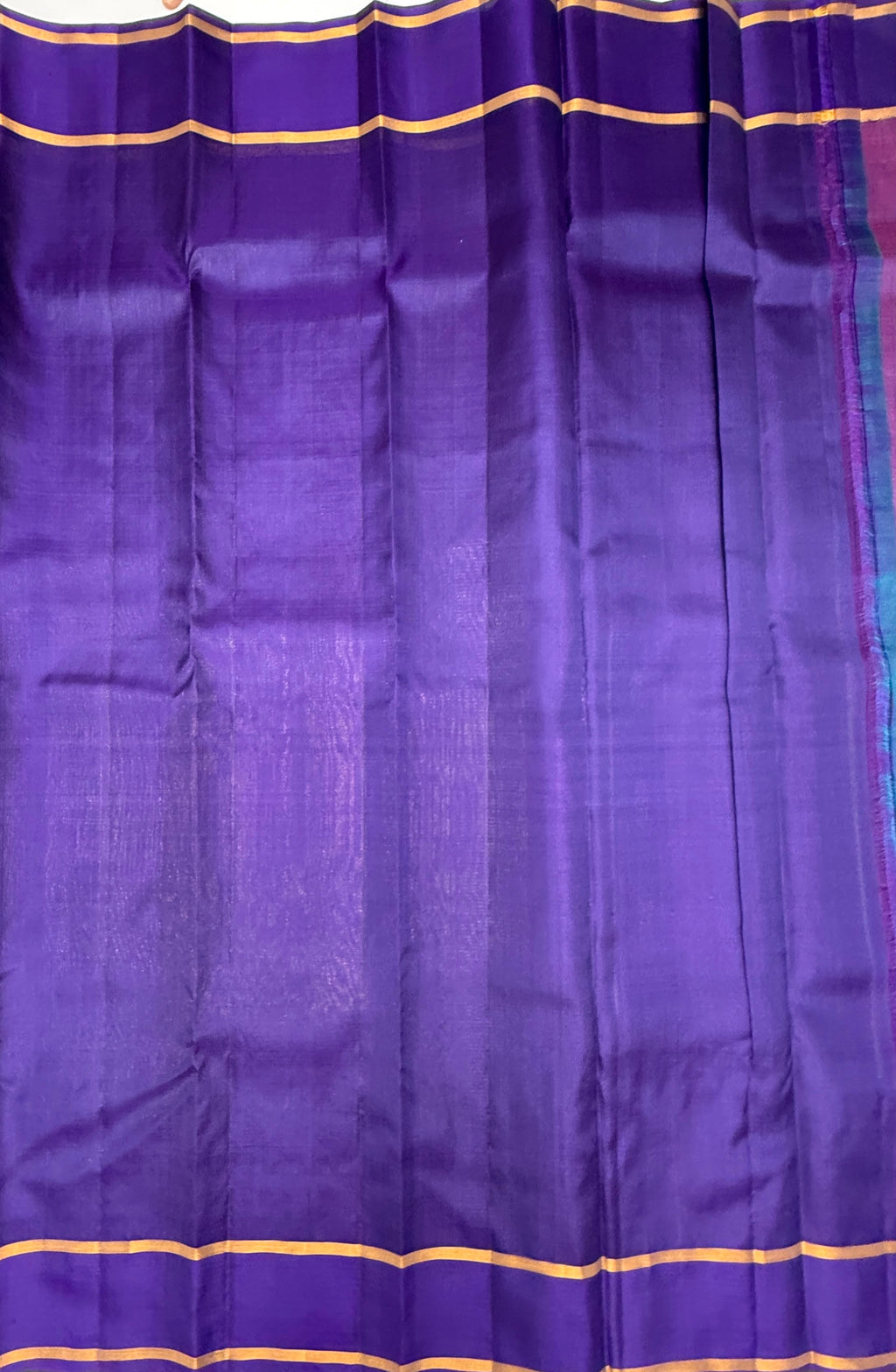 VSOH450 - dark lavender color body , violet color pallu , blouse - Pure silk saree