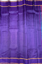 VSOH450 - dark lavender color body , violet color pallu , blouse - Pure silk saree