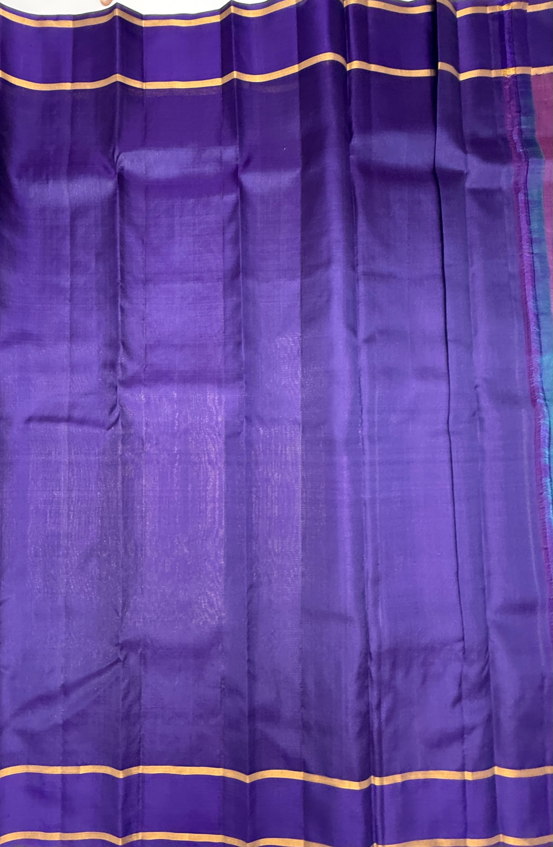 VSOH450 - dark lavender color body , violet color pallu , blouse - Pure silk saree