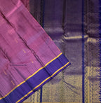 VSOH450 - dark lavender color body , violet color pallu , blouse - Pure silk saree
