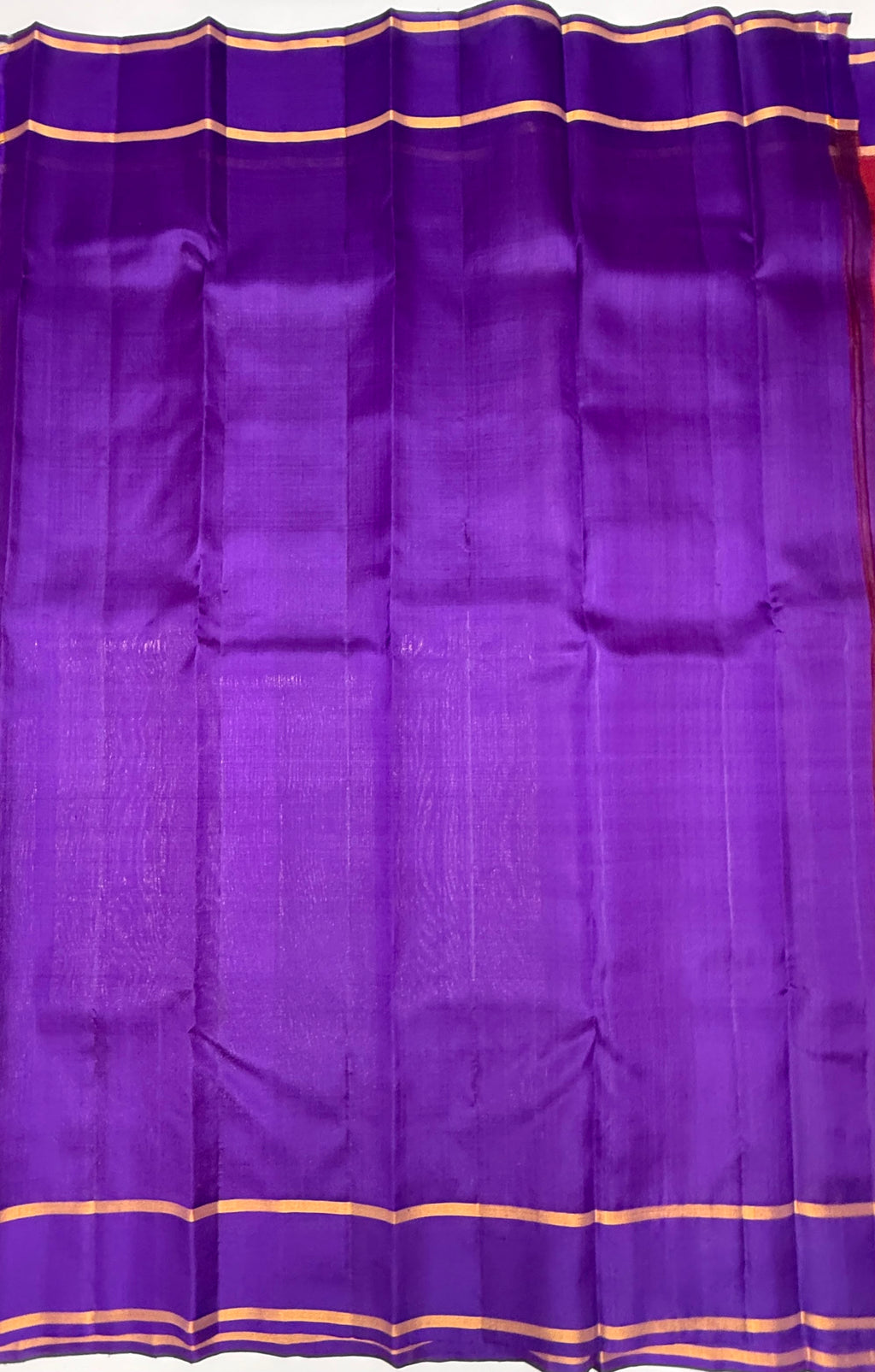 VSOH451 - violet with pink color body , violet color pallu , blouse - Pure silk saree