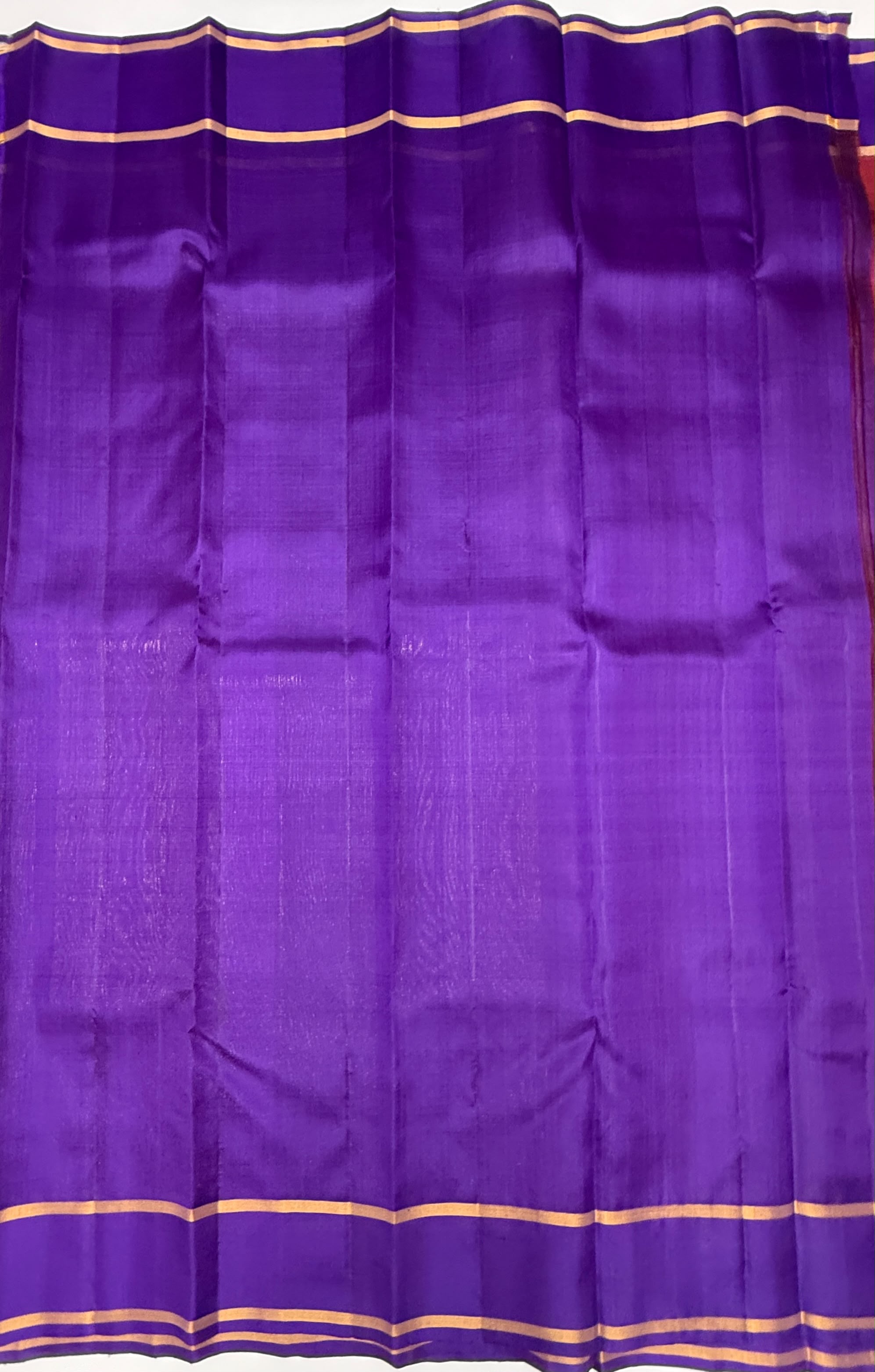 VSOH451 - violet with pink color body , violet color pallu , blouse - Pure silk saree