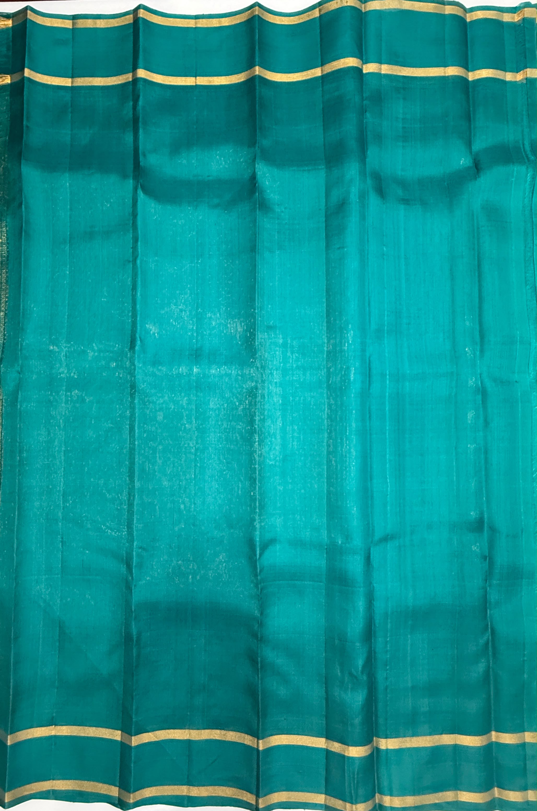 VSOH460 - sea blue color body , dark sea blue color pallu , blouse - Pure silk saree