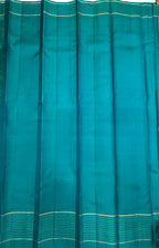 VSF1045 - dual blue color body , peacock green color pallu,blouse - Pure silk saree