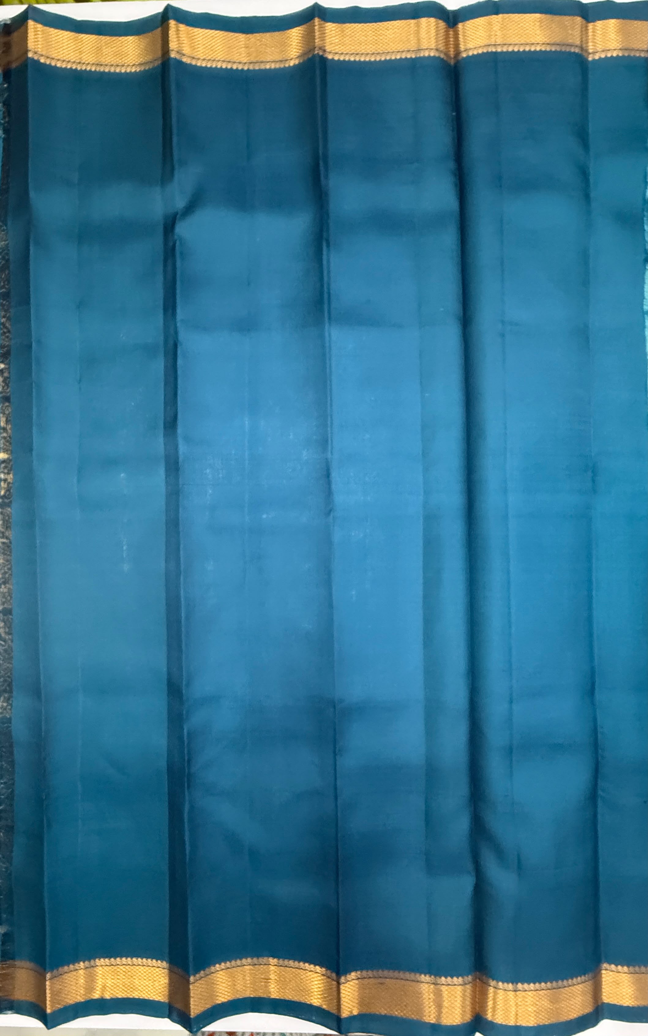 VSF1050 - blue color body , peacock blue color pallu,blouse - Pure silk saree