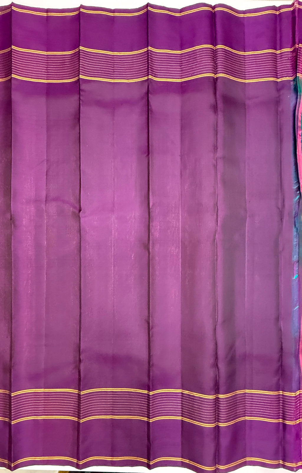 VSF1059 - blue color body ,violet color pallu,blouse - Pure silk saree