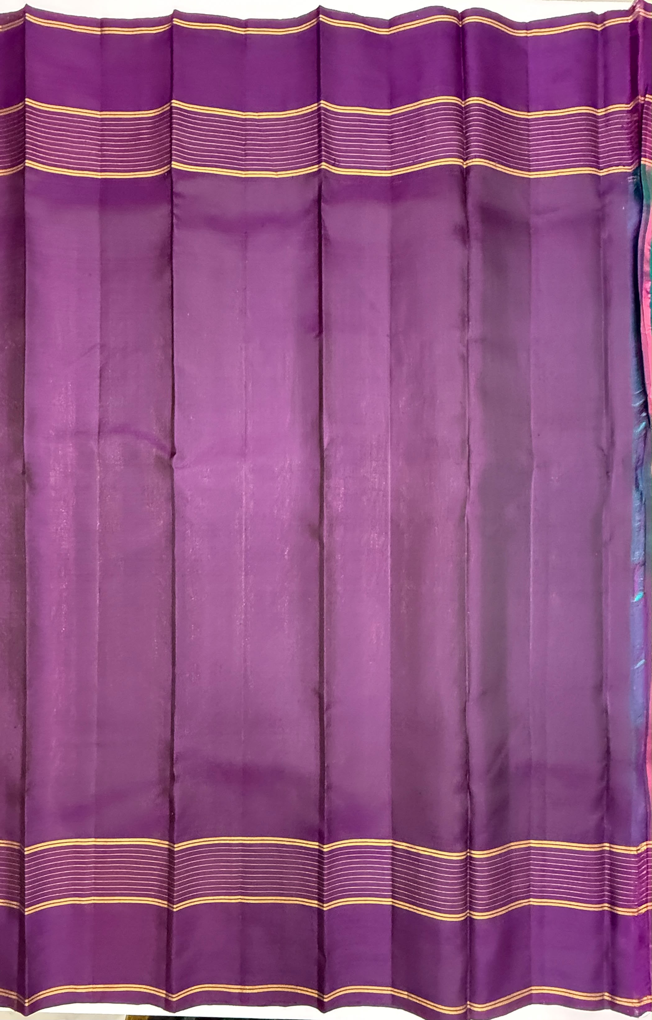 VSF1059 - blue color body ,violet color pallu,blouse - Pure silk saree