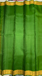 VSF1061 - dual green color body ,green color pallu,blouse - Pure silk saree