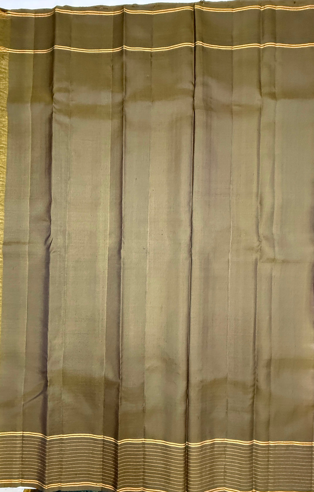 VSF1064 - purple color body , cow dung green color pallu,blouse - Pure silk saree