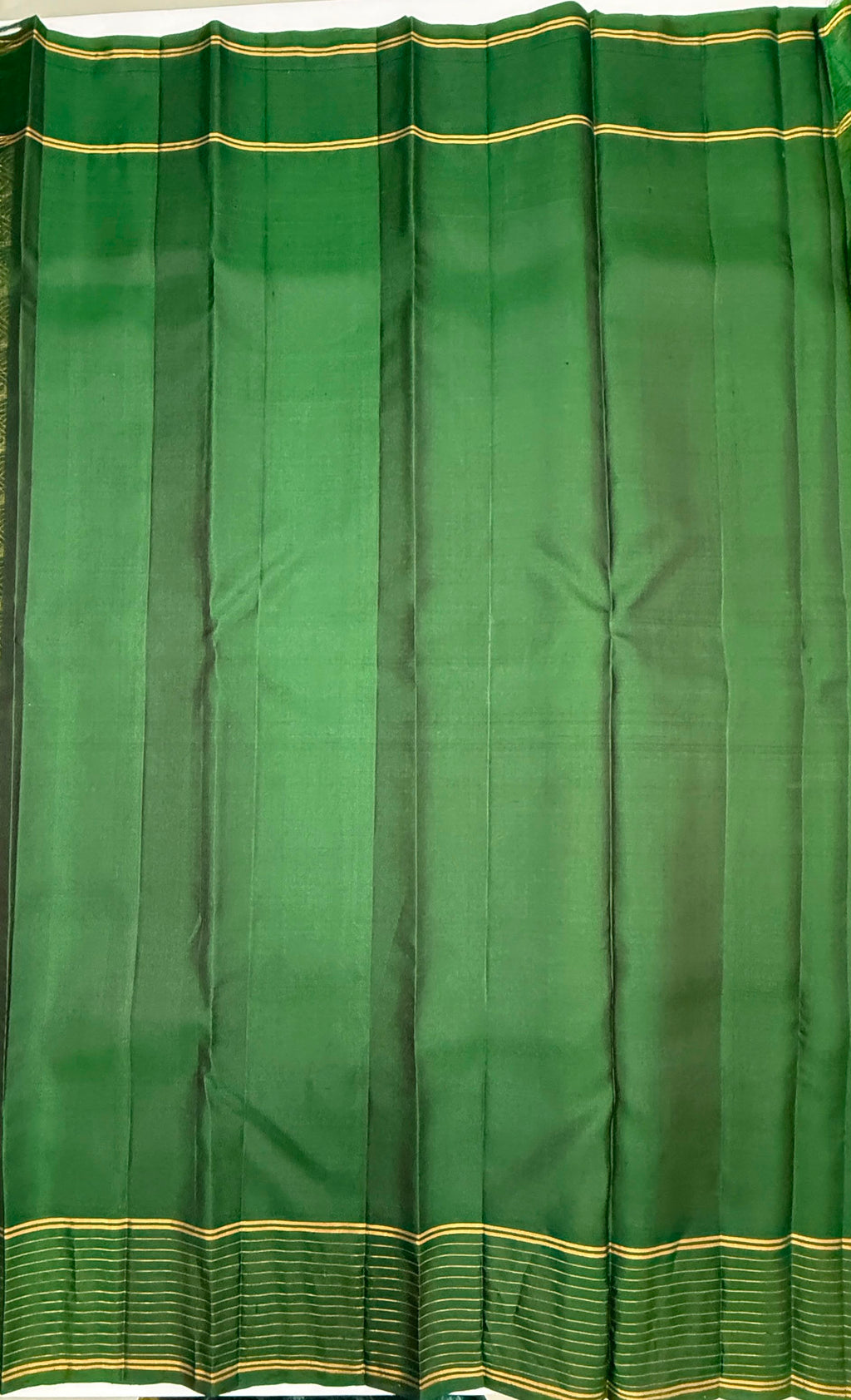 VSF1066 - mustard color body ,green color pallu,blouse - Pure silk saree