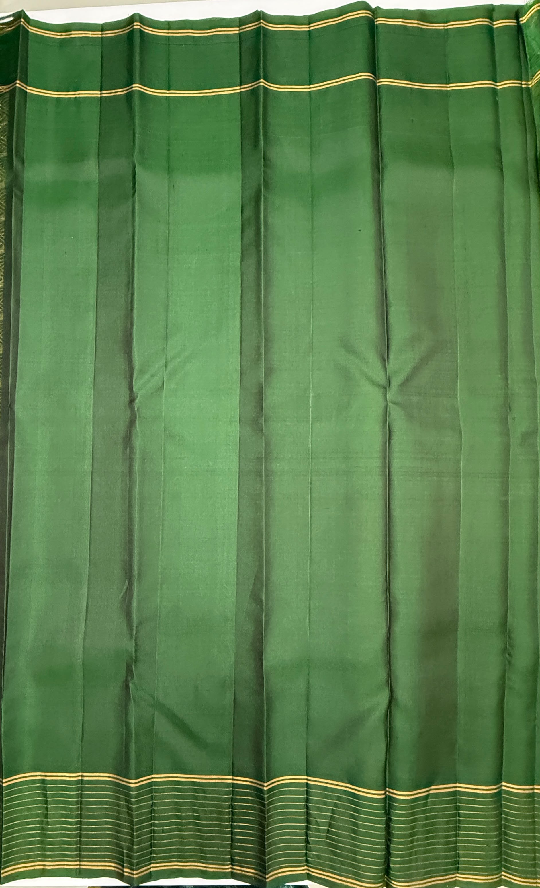 VSF1066 - mustard color body ,green color pallu,blouse - Pure silk saree