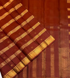 VSF1069 - maroon color body , pallu,blouse - Pure silk saree