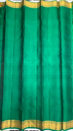 VSF1070 - green color body , pallu,blouse - Pure silk saree