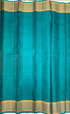 VS1076 - violet color body ,peacock blue color pallu,blouse - Pure silk saree